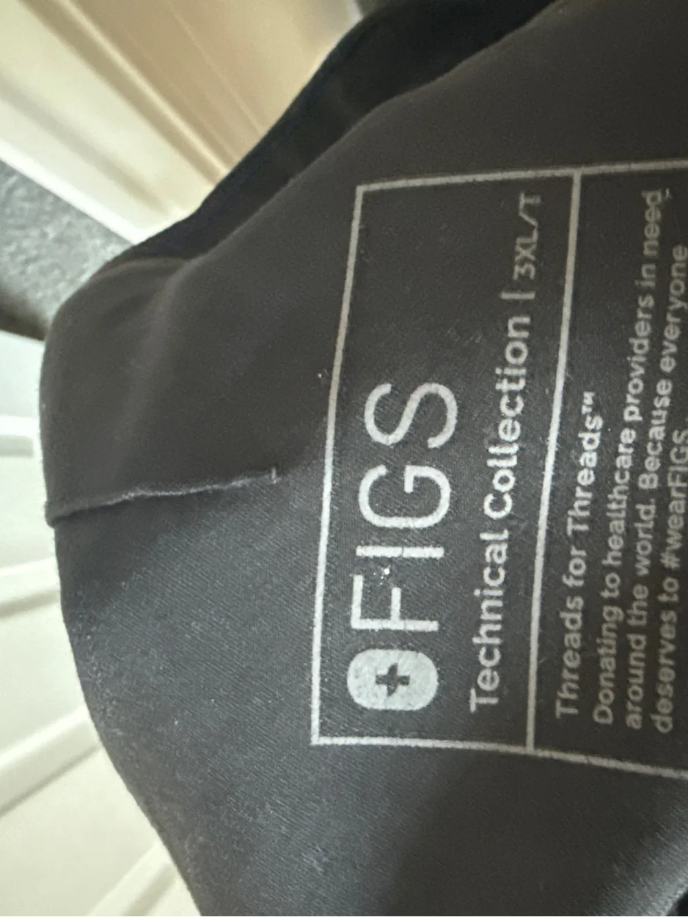 Figs 3XL Men's Black Drawstring Utility Scrub Pants